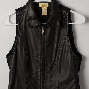 Limited America XS Leather Biker Vest with Collar